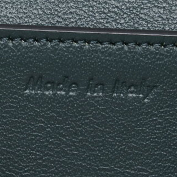 Celine Frame Medium Shoulder Bag Green Black Leather - Picture 8 of 10